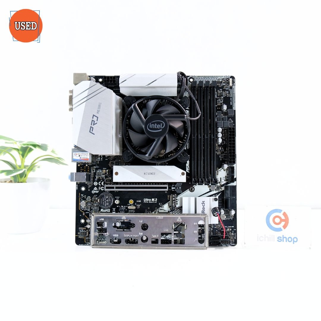 ชุดซีพียูพร้อมเมนบอร์ด CPU : INTEL CORE I7-10700F 2.9 GHz + MB : ASROCK B460M PRO4 P16157