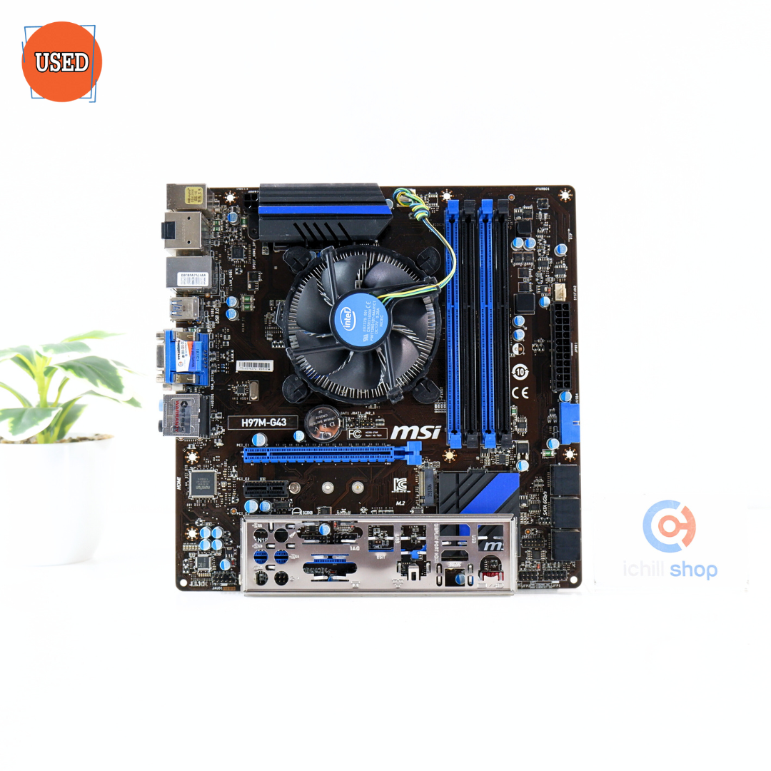 ชุดซีพียูพร้อมเมนบอร์ด CPU: INTEL CORE I7-4790 + MB: MSI H97M-G43 P16491