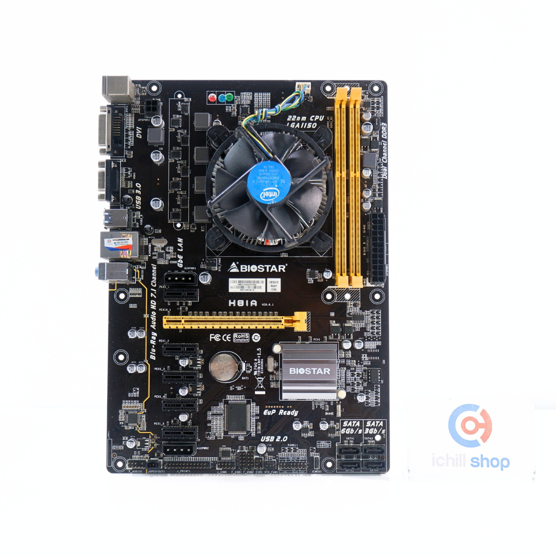 ชุดซีพียูพร้อมเมนบอร์ด CPU: INTEL PENTIUM G3260 + MB: BIOSTAR H81A BTC ...