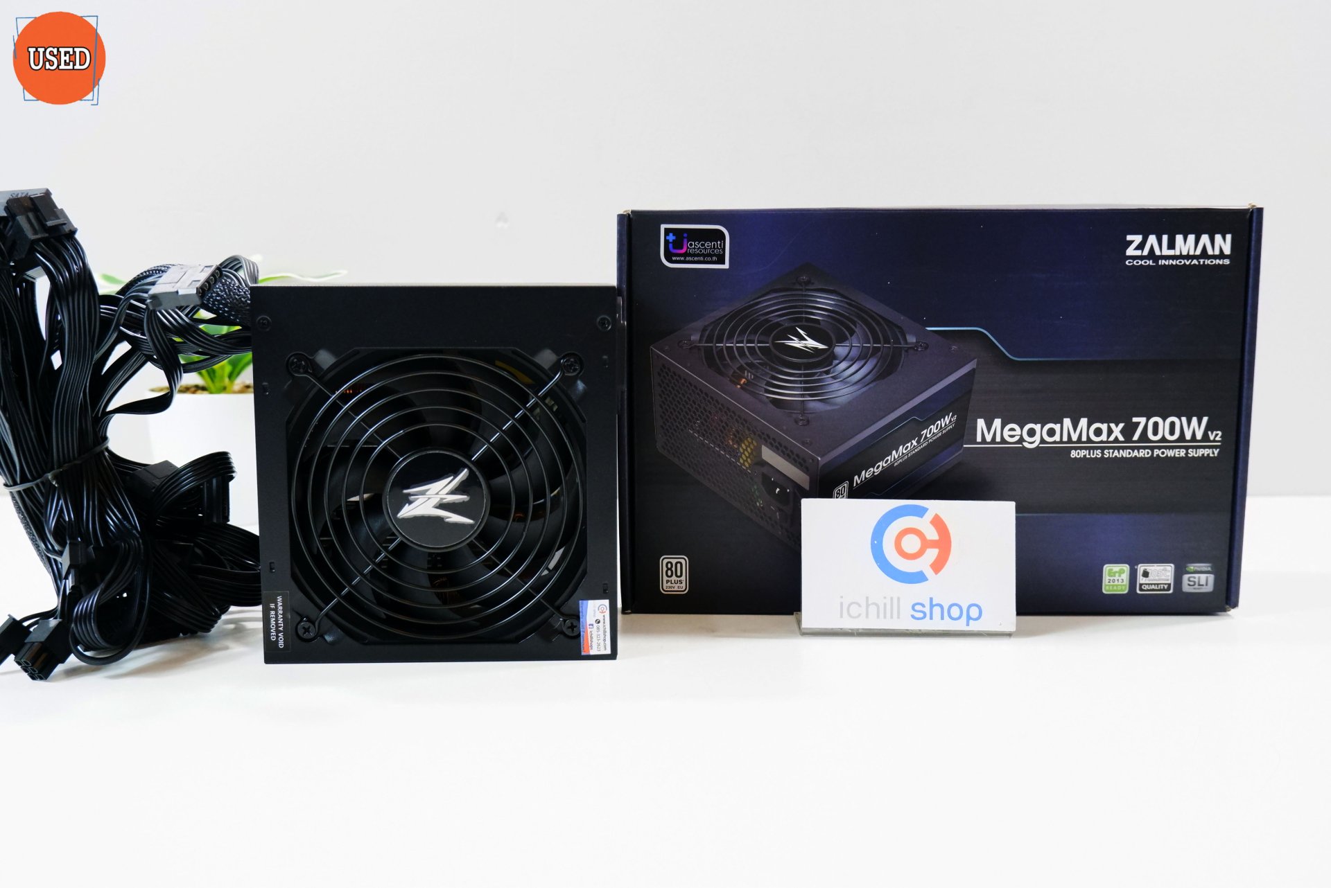 POWER SUPPLY (พาวเวอร์ซัพพลาย) ZALMAN MEGAMAX 700W V2 (80 PLUS WHITE ...