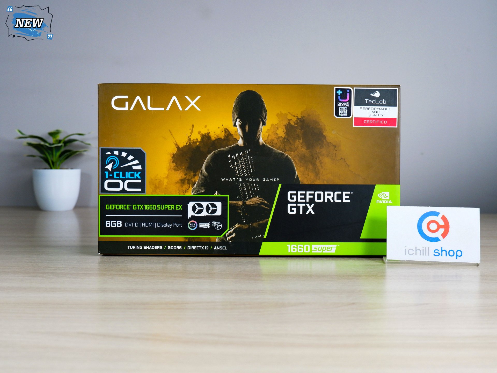 การ์ดจอ (VGA) GALAX GTX1660SUPER 6GB 2F EX 1-CLICK OC (ของใหม่) P12819