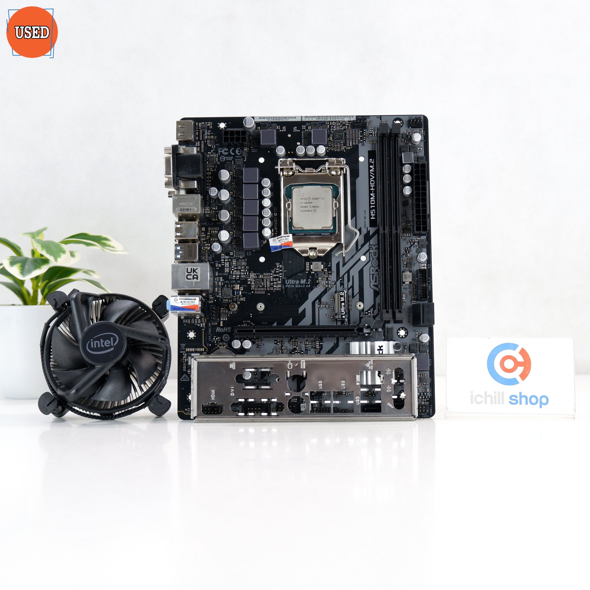 ชุดซีพียูพร้อมเมนบอร์ด CPU : INTEL CORE I3-10105F + MB : ASROCK H510M-HDV M.2 P15607