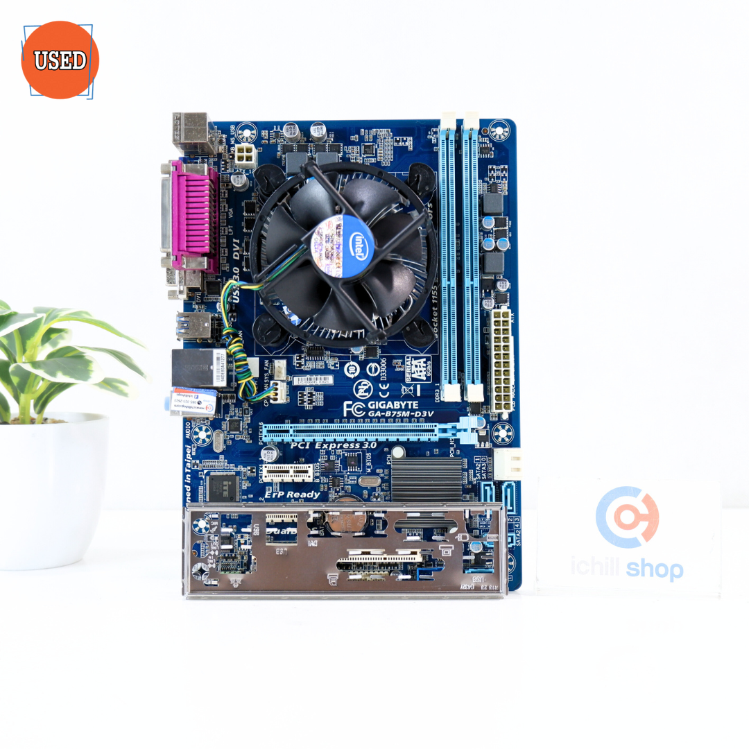 ชุดซีพียูพร้อมเมนบอร์ด CPU : INTEL CORE I3-2120 3.3 GHz + MB : GIGABYTE GA-B75M-D3V P09002