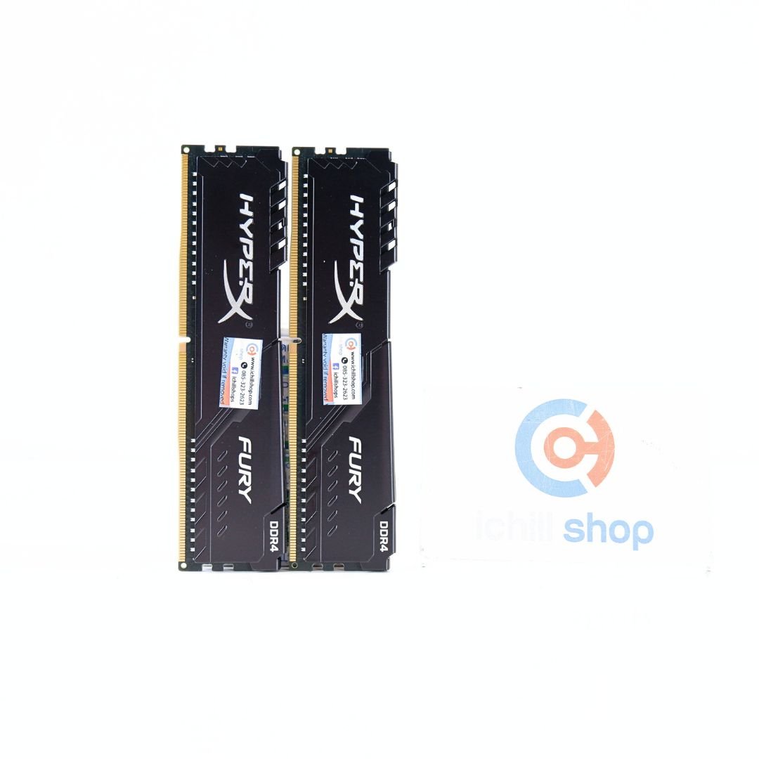 RAM (แรม) KINGSTON HYPER X FURY DDR4 16GB (8X2) 2666MHz (BLACK) P13961 ...