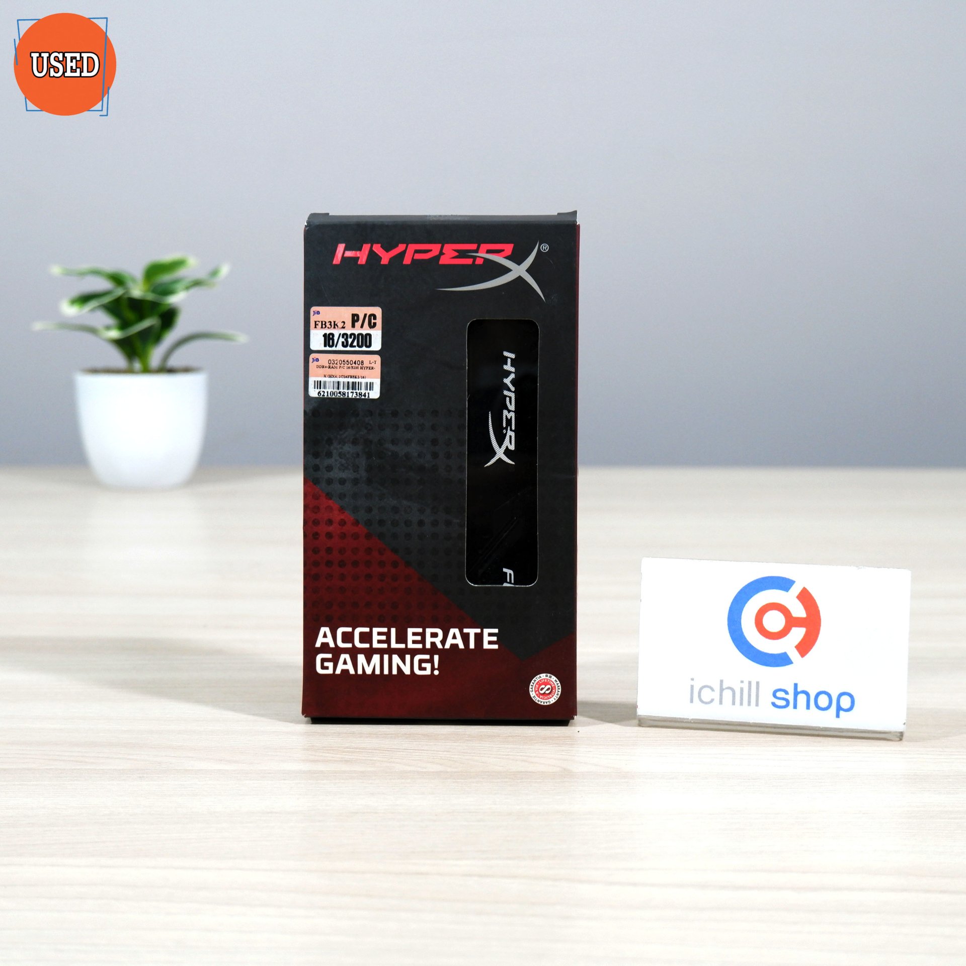 RAM (แรม) KINGSTON HYPER X FURY DDR4 16GB (8X2) 3200MHZ P12881