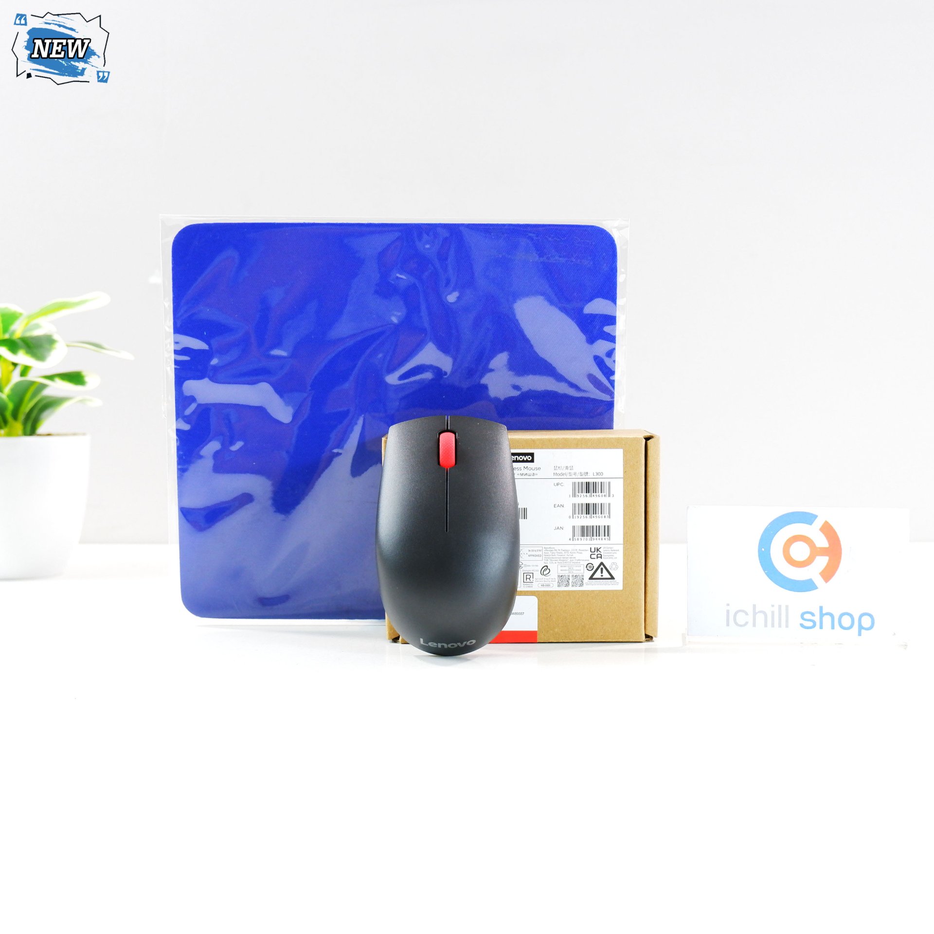 WIRELESS MOUSE (เมาส์ไร้สาย) LENOVO 300 WIRELESS COMPACT MOUSE 2.4GHZ (ของใหม่) P14062
