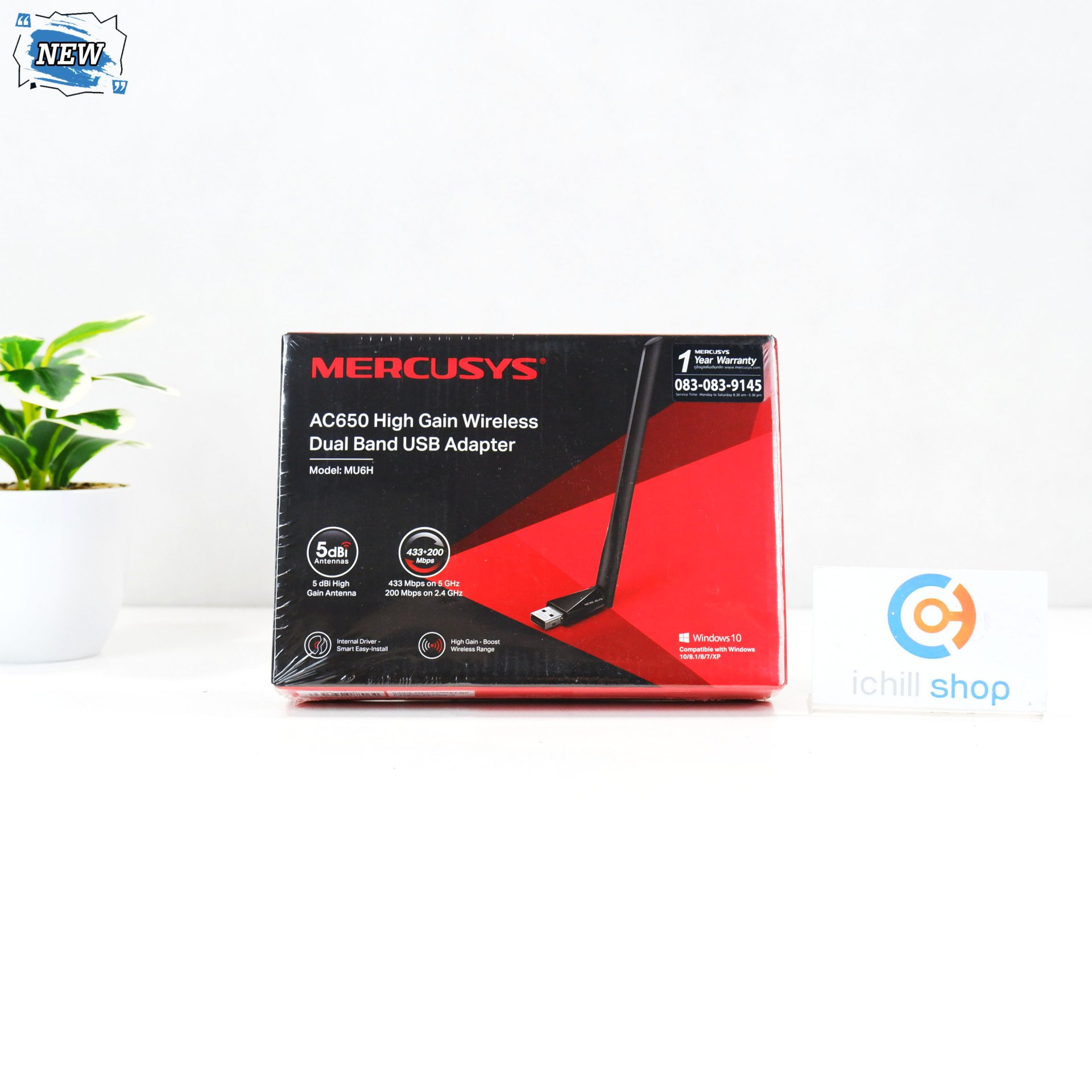 WIRELESS USB ADAPTER MERCUSYS (MU6H) AC650 DUAL BAND HIGH GAIN (ของใหม่) P14515