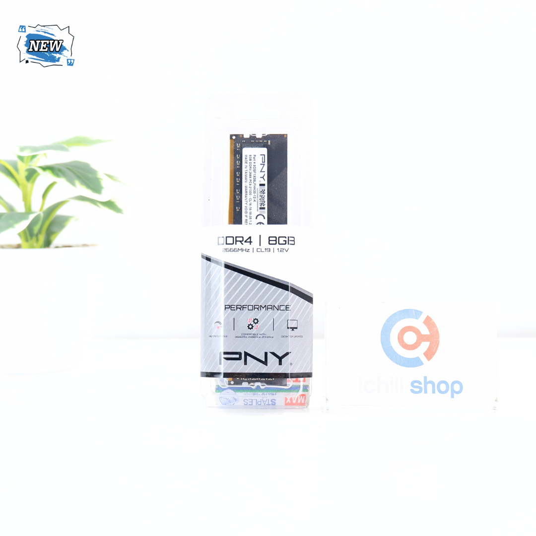 RAM (แรม) PNY DDR4 8GB (8GBX1) 2666MHz 8CHIP (BLACK) (ของใหม่) P10463