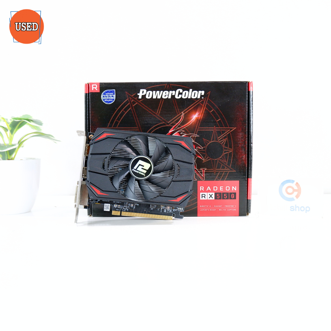 การ์ดจอ (VGA) POWER COLOR RX550 2GB 1F RED DRAGON P15277