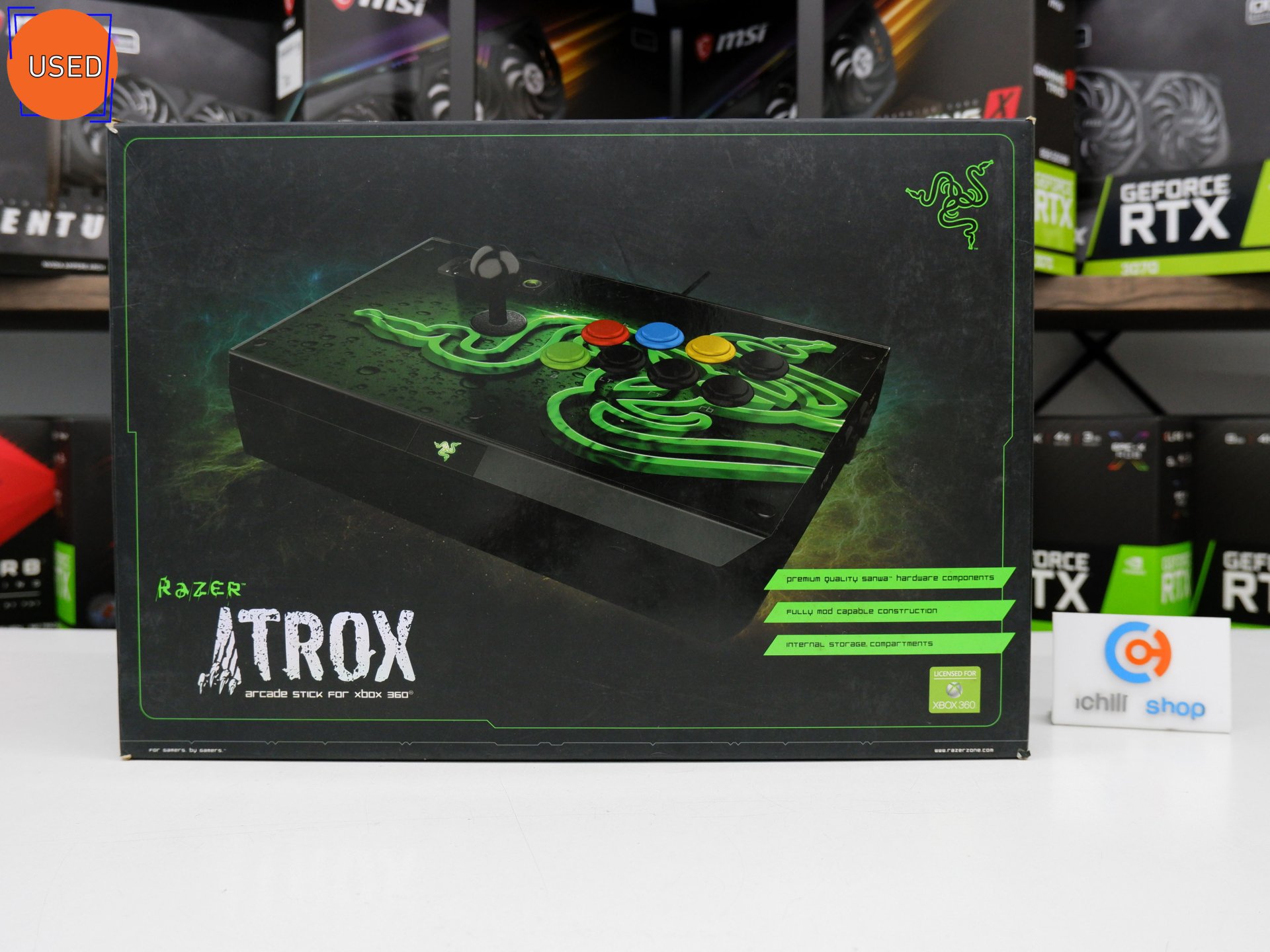 Joystik Rasm JOY STICK (จอยเกมส์) RAZER ATROX ARCADE STICK FOR XBOX 360 P11912