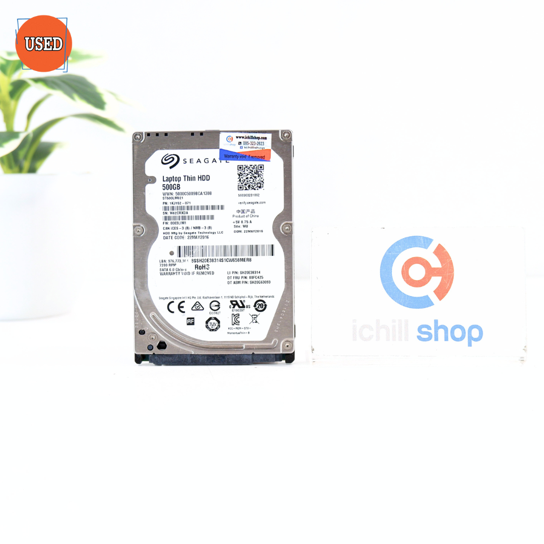 HDD NOTEBOOK (ฮาร์ดดิสโน๊ตบุ๊ค) SEAGATE (ST500LM021) 500GB SATA 2.5 (ติดแดง BE, ติดเหลือง C4, ไม่มีแบด) P16375