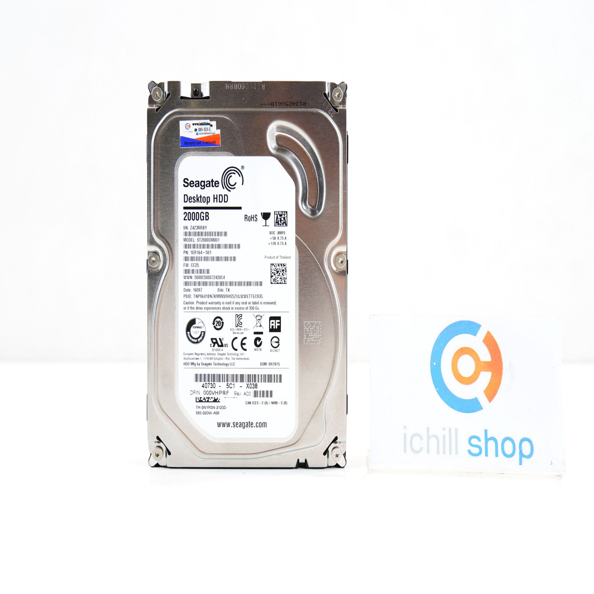 HDD (ฮาร์ดดิสก์) SEAGATE BARRACUDA ST2000DM001 2TB P14406 - ichillshop