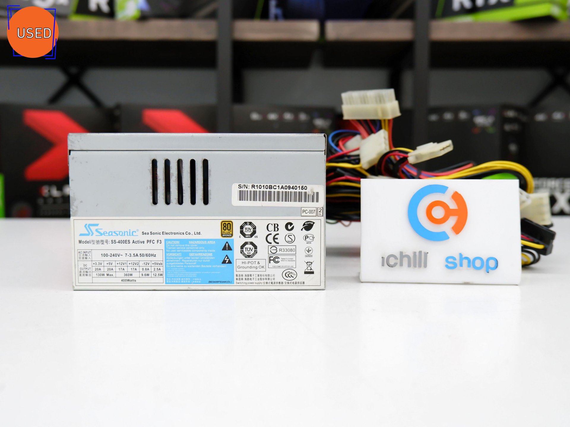 POWER SUPPLY (พาวเวอร์ซัพพลาย) SEASONIC SS-400ES 400W (80 PLUS BRONZE) NO BOX P12222