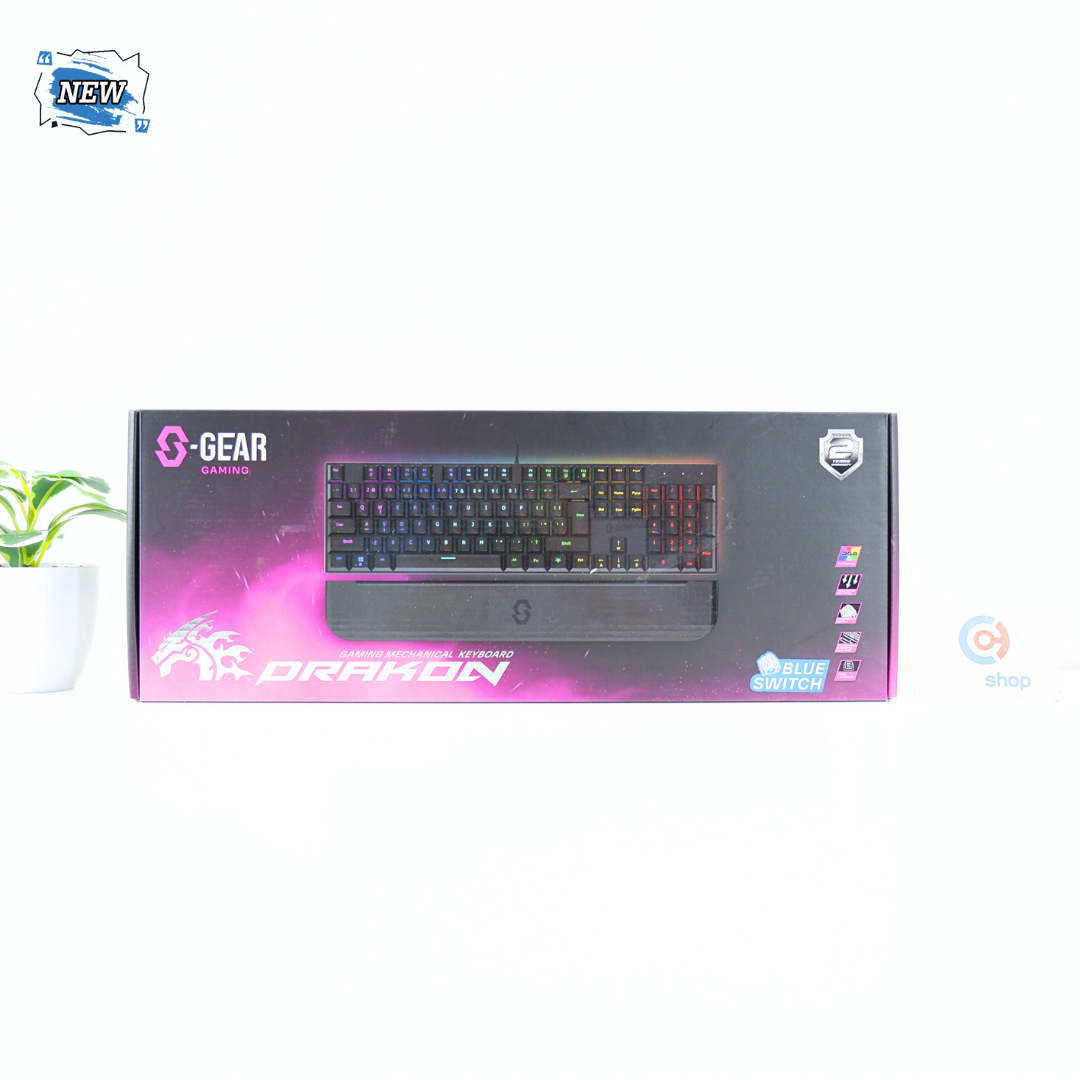 KEYBOARD (คีย์บอร์ด) S-GEAR DRAKON (XINDA BLUE SWITCH - RGB - EN/TH) (GAKB-DRAKON-BLUE) (ของใหม่) P16784