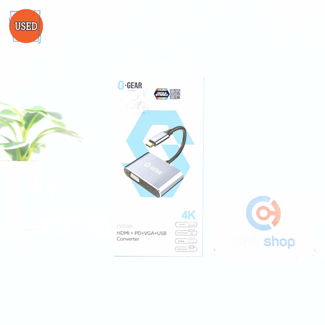 ADAPTER CONVERTER (อุปกรณ์แปลงสัญญาณ) S-GEAR USB-C TO HDMI+PD+VGA+USB P16782