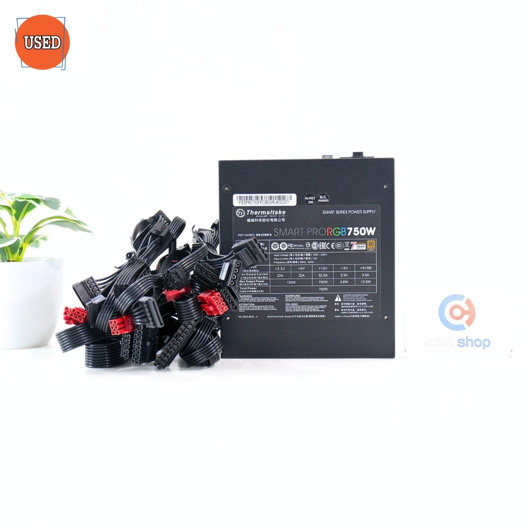 POWER SUPPLY (พาวเวอร์ซัพพลาย) THERMALTAKE 750W SMART PRO RGB (80 PLUS BRONZE) P17038