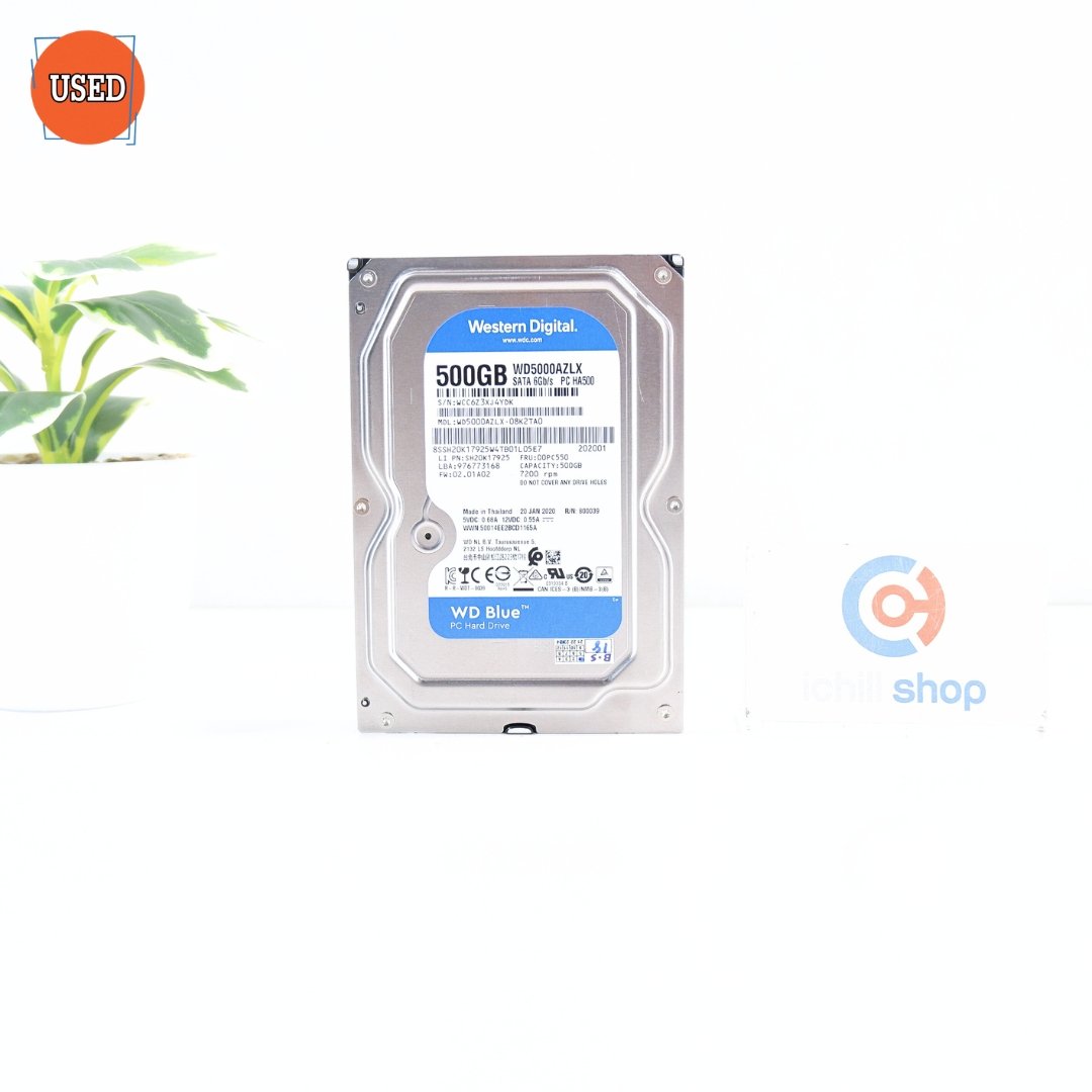 HDD (ฮาร์ดดิสก์) WD BLUE 500GB (WD5000AZLX) 7200RPM SATA 3.5 (ติดฟ้า C7) P13663