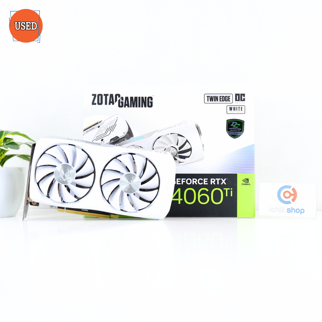 การ์ดจอ (VGA) ZOTAC RTX4060TI 8GB 2F GAMING TWIN EDGE WHITE EDITION OC P15866