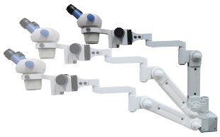 Stereo microscope that can be attached to a microscope smooth arm