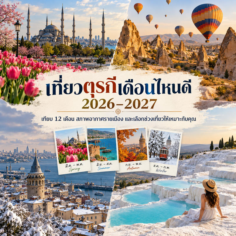 เที่ยวตุรกีเดือนไหนดี 20262027? เทียบ 12 เดือน สภาพอากาศรายเมือง และเลือกช่วงเที่ยวให้เหมาะกับคุณ