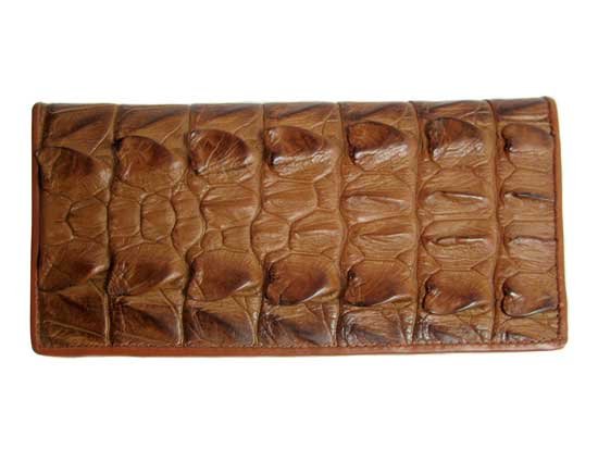 Ladies Crocodile Leather Passport Wallet in Light Brown (Tan) Crocodile Skin  #CRW459W-05