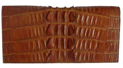 Ladies Crocodile Leather Passport Wallet in Light Brown(Tan) Crocodile Skin  #CRW459W-07