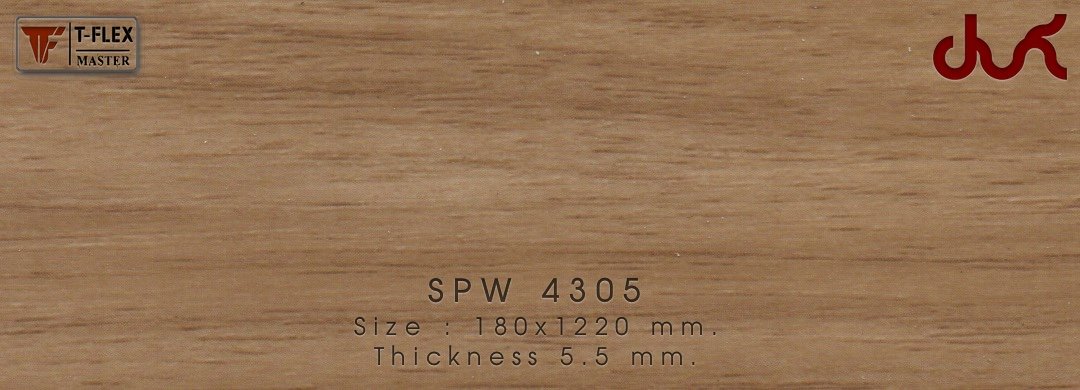 กระเบื้องยางลายไม้ คลิ๊กล็อค T-FLEX SPW4305
