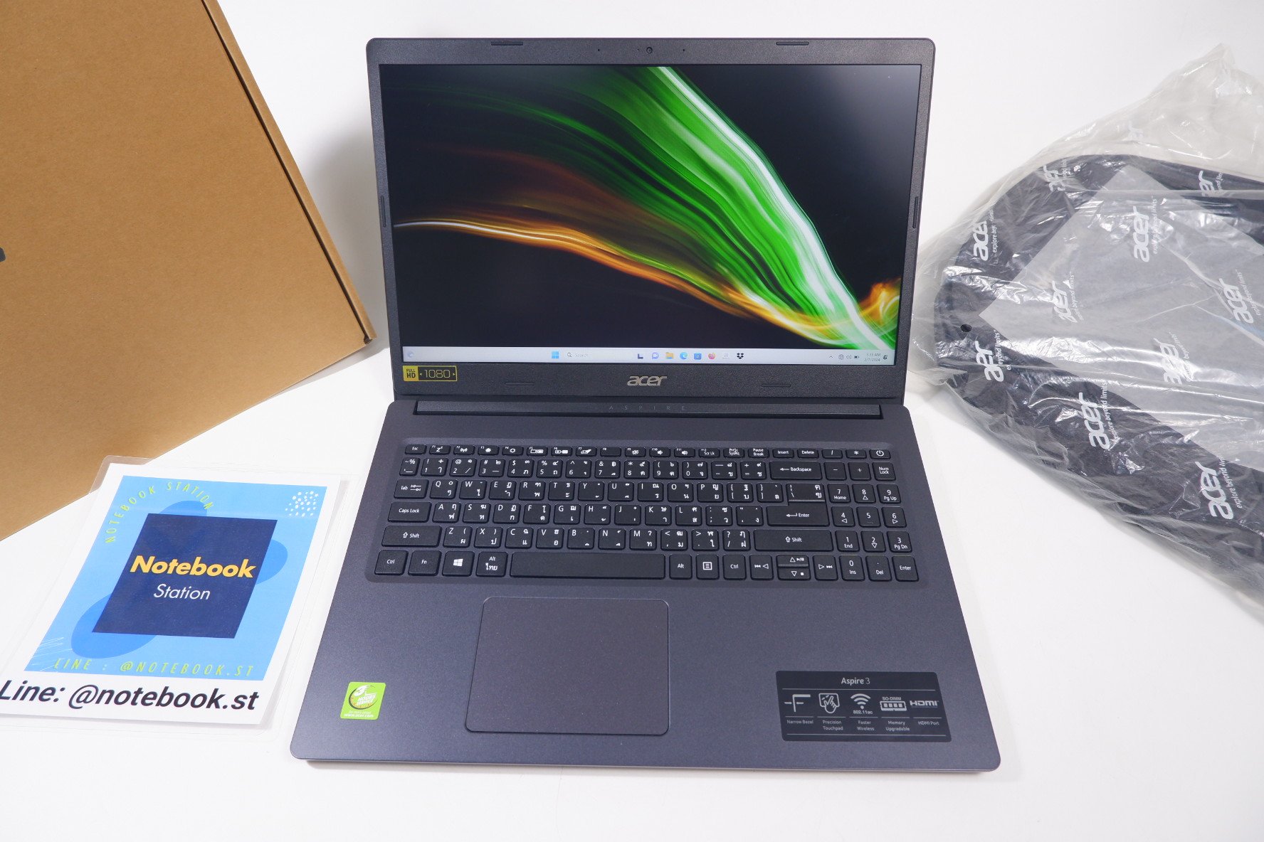 (ของใหม่)Acer Aspire3 Ram4 หน้าจอ15.6 FHD IPS จอใหญ่ภาพคมชัด อุปกรณ์ครบกล่อง เครื่องพร้อมใช้งาน ขายถูกเพียง 7,990 .-ฟรีกระเป๋าเป้