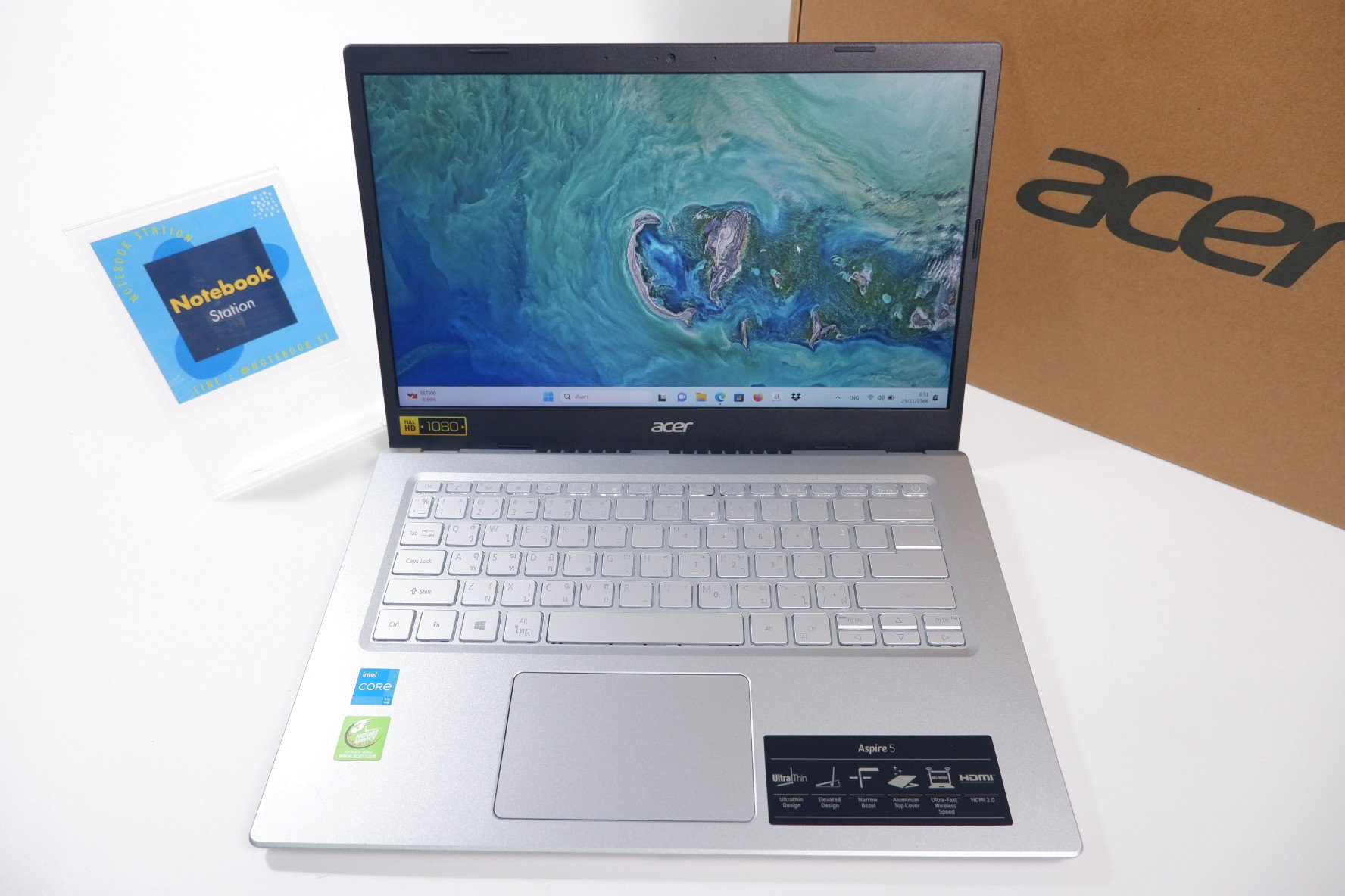 (ของใหม่)Acer Aspire 5 i3-1115G4 Ram8 SSD512 จอ14 FHD คีย์บอร์ดไฟ เครื่องสวยเบาบาง ครบกล่อง พร้อมประกันศูนย์ เพียง 12,790.-