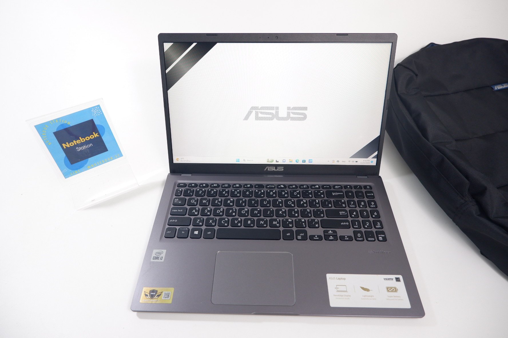 Asus i3-10110U Ram4 SSD512 จอ15.6 HD เครื่องสวย พร้อมใช้งาน มีประกันศูนย์ เพียง 7,900.-แถมฟรีกระเป๋าเป้
