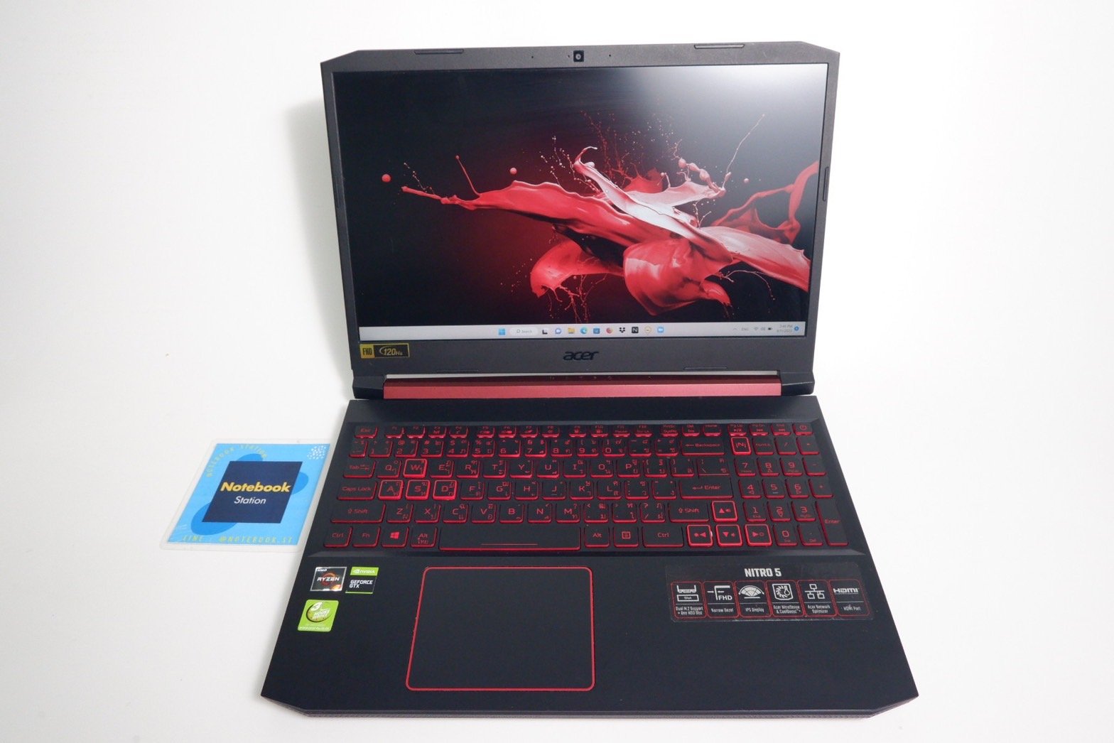 Acer nitro5 Ryzen7-3750H ram8 gtx1650 ssd512 จอ120Hz คีย์บอร์ดไฟสีแดง เพียง13900.-
