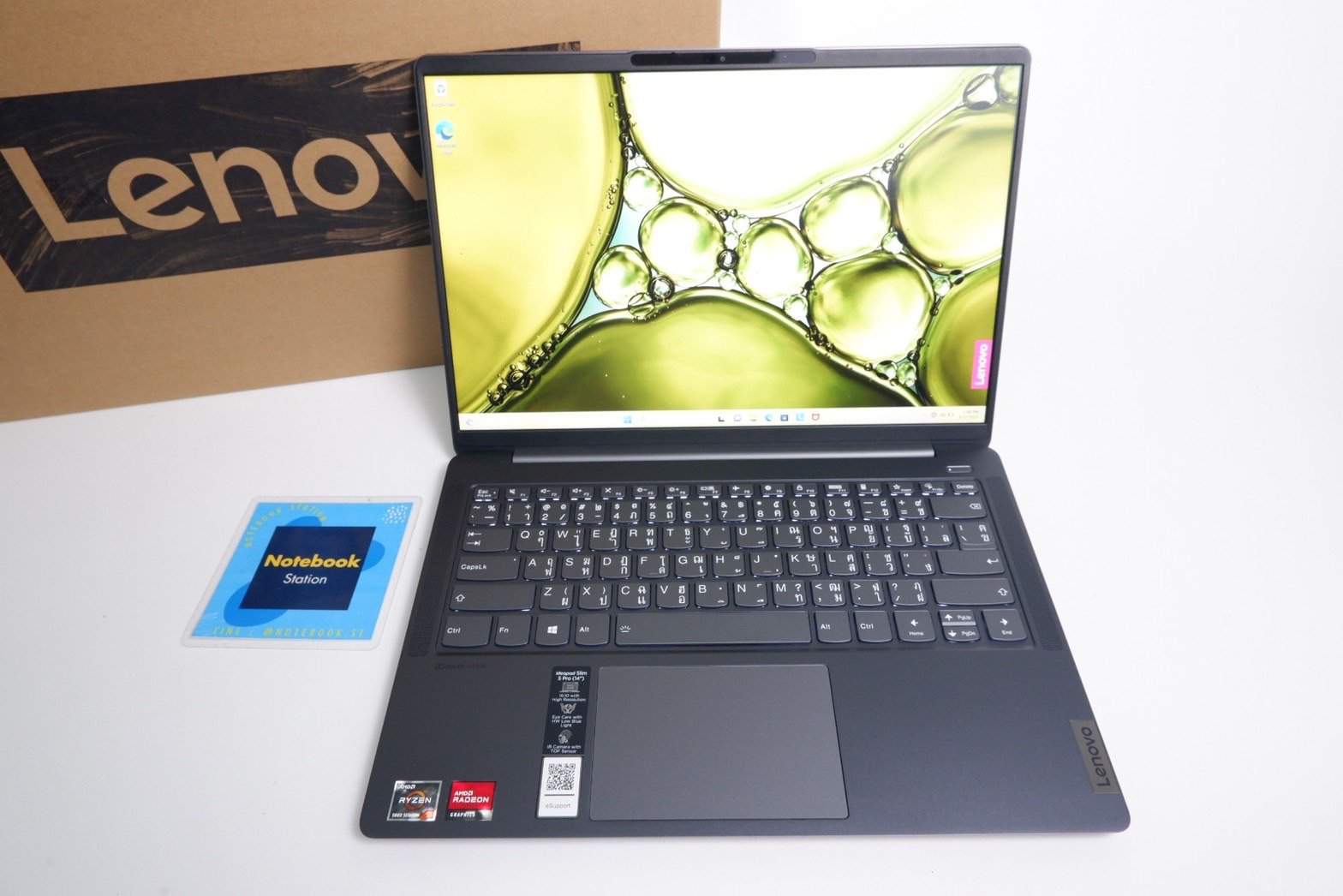 (ของใหม่)Lenovo ideapad 5Pro สเปคดี จอภาพชัด2.2k Ryzen5-5600 ram8 ssd512 น้ำหนักเบา คีย์บอร์ดไฟ ประกันศูนย์