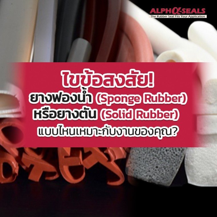 ยางฟองน้ำ (Sponge Rubber) หรือ ยางตัน (Solid Rubber) เหมาะกับคุณ?