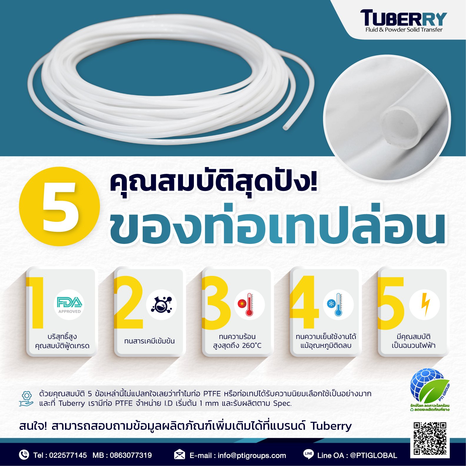 5 คุณสมบัติสุดปัง! ของท่อเทปล่อน 5 คุณสมบัติสุดปัง! ของท่อเทปล่อน