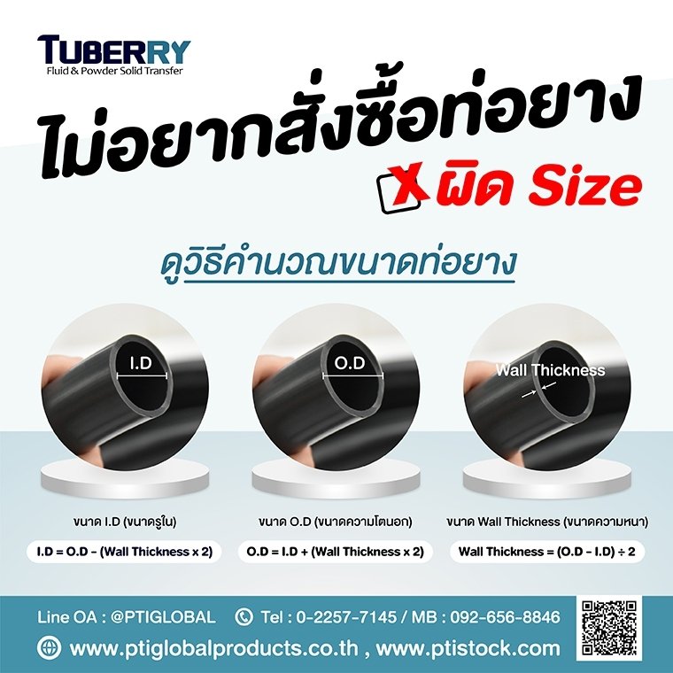 How to measure rubber Tube size