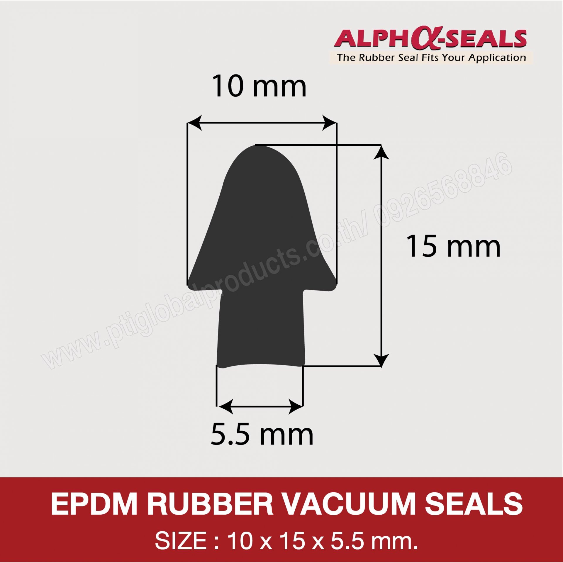 Vacuum seal 10 X 15 mm.