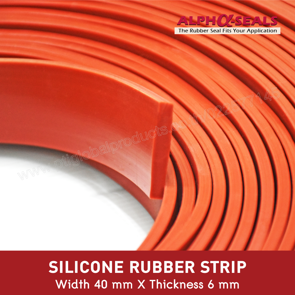 Silicone Rubber Strip 40x6 mm