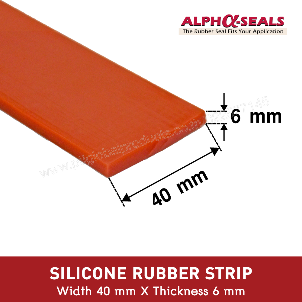 Silicone Rubber Strip  40x6 mm