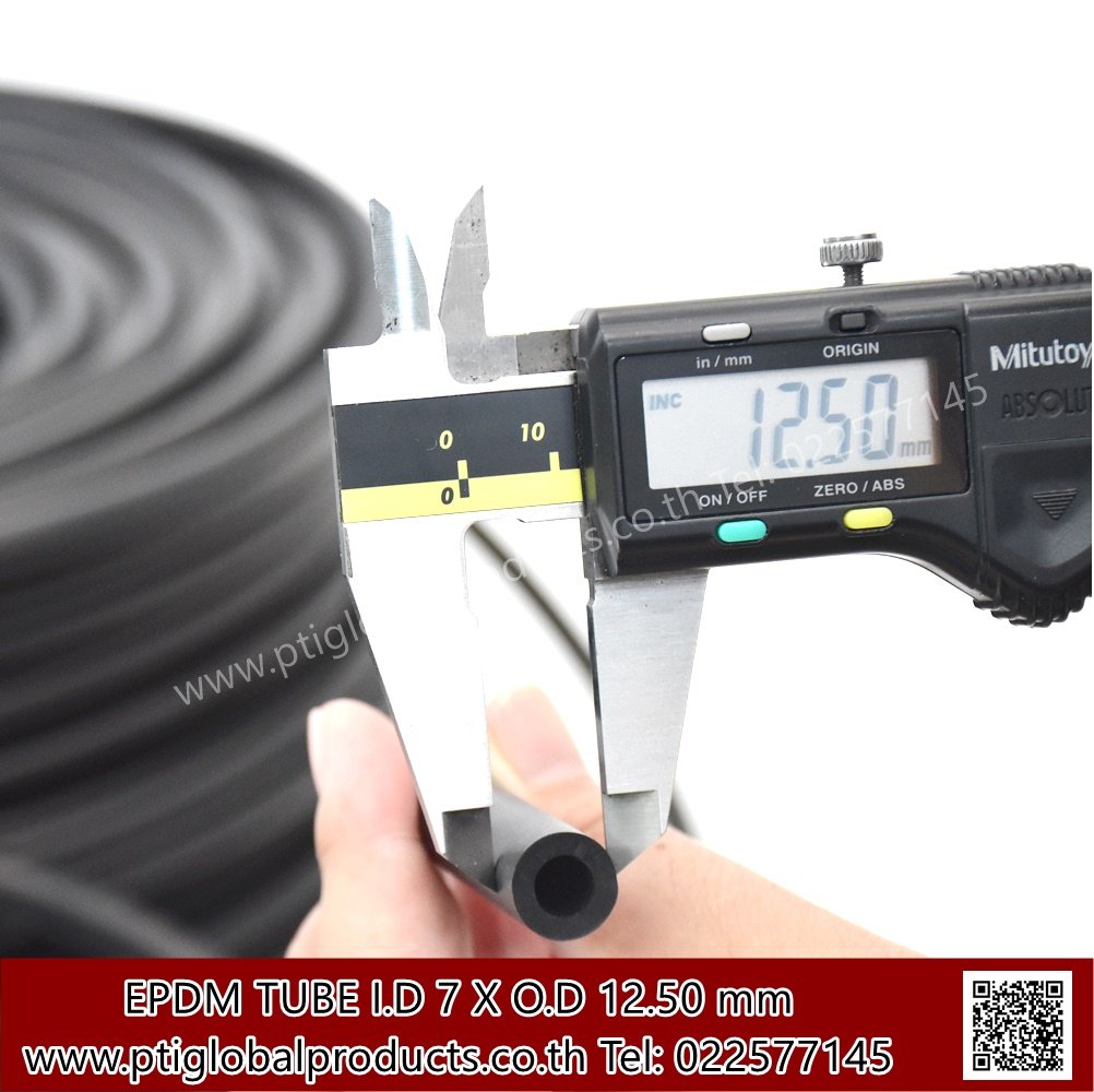 EPDM Tube I.D 7x O.D 12.50 mm