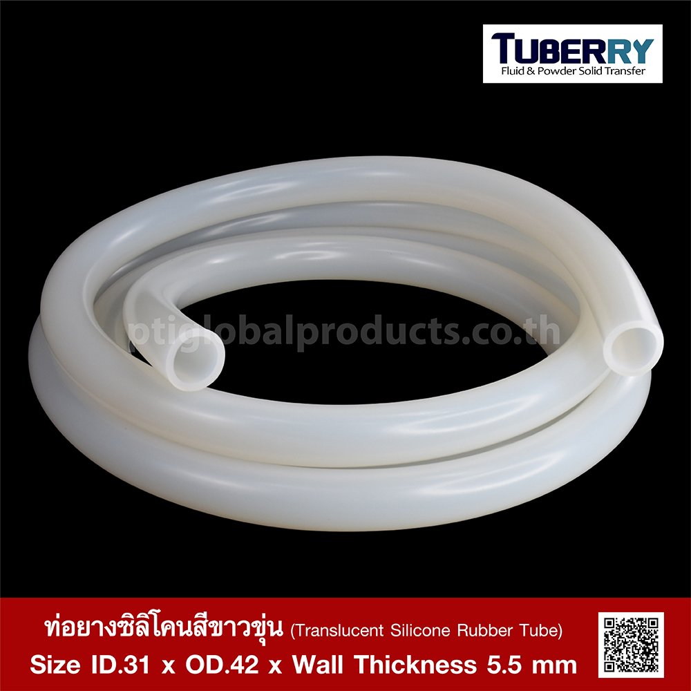 Translucent Silicone Rubber Tube ID.31 x OD.42 mm.