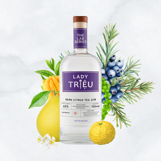 Lady Triệu Sapa Citrus Tea Gin 700ml. - คราฟต์จินกลิ่นใบชาและซิตรัสจาก ...