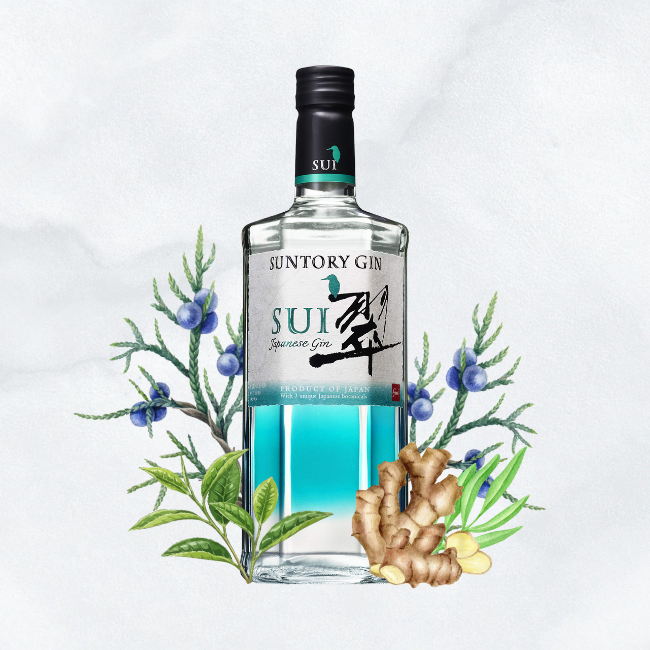 Suntory Sui Gin 700ml. - จินญี่ปุ่นรสสดชื่น ผสานกลิ่นยูซุและขิง ดื่มง่าย