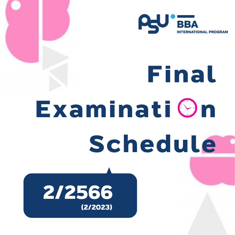 Final Examination Schedule 2/2566 (2/2023)