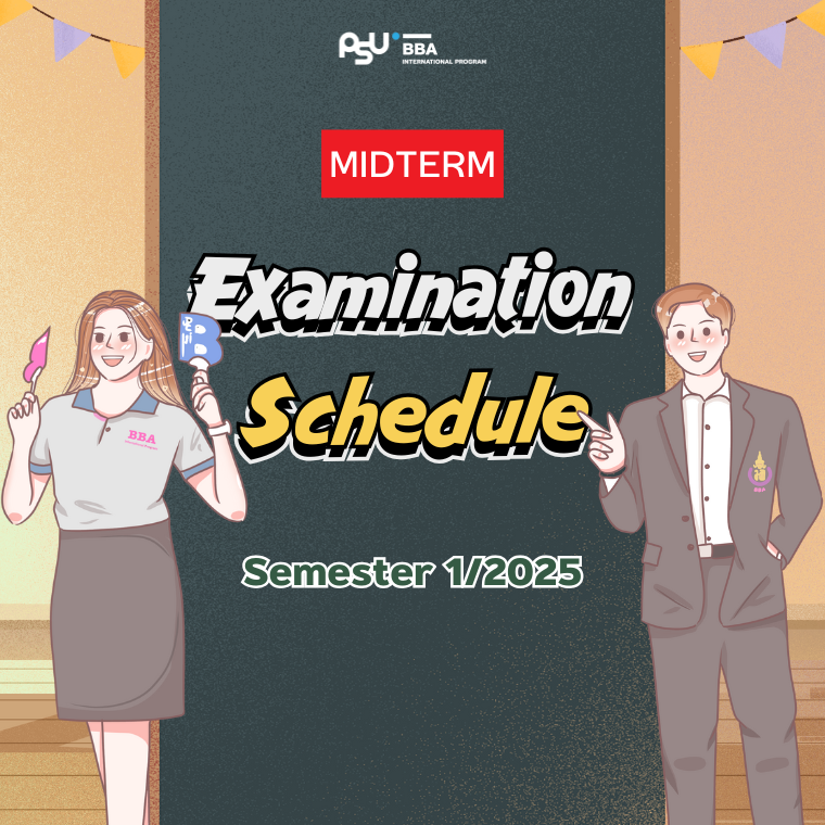 Midterm Examination Schedule 1/2568 (1/2025)