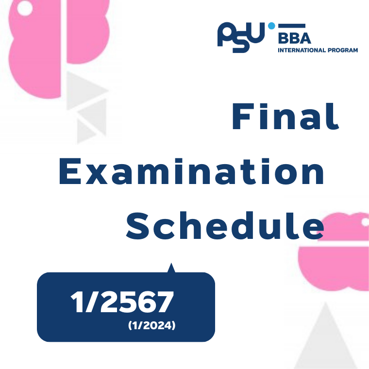 Final Examination Schedule 1/2567 (1/2024)