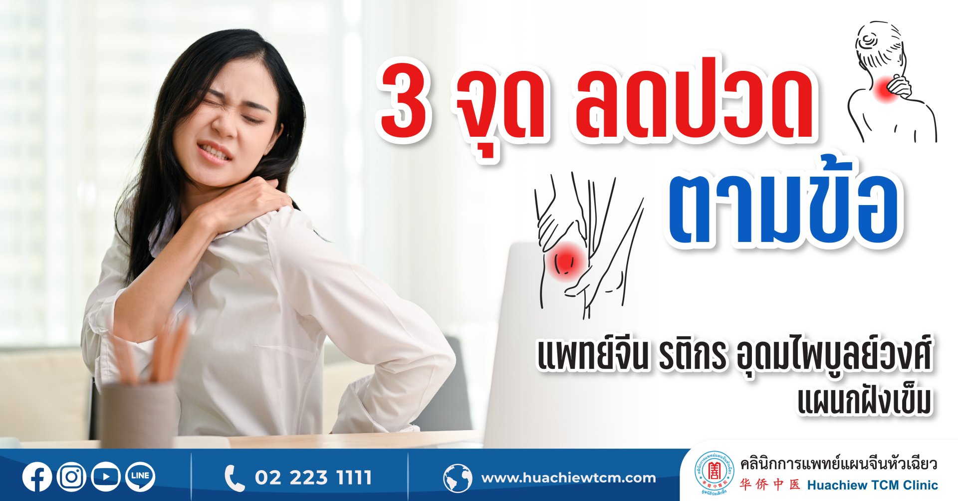 กด 3 จุดลดปวดตามข้อ ด้วยศาสตร์แพทย์แผนจีน กด 3 จุดลดปวดตามข้อ ด้วยศาสตร์แพทย์แผนจีน