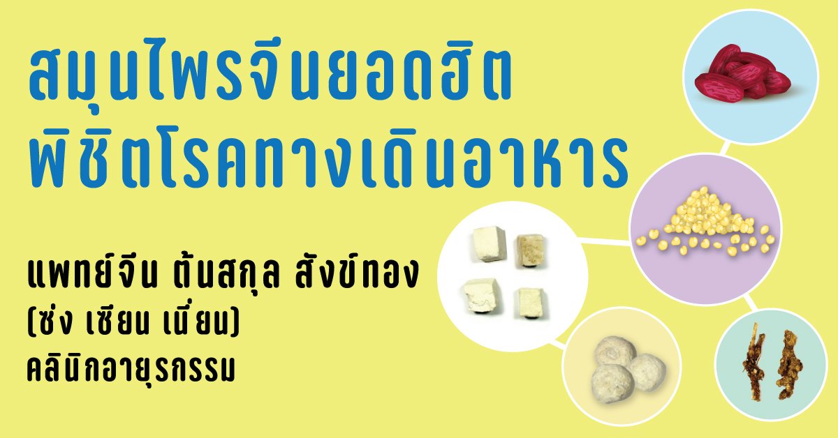 สมุนไพรจีนยอดฮิต พิชิตโรคทางเดินอาหาร สมุนไพรจีนยอดฮิต พิชิตโรคทางเดินอาหาร