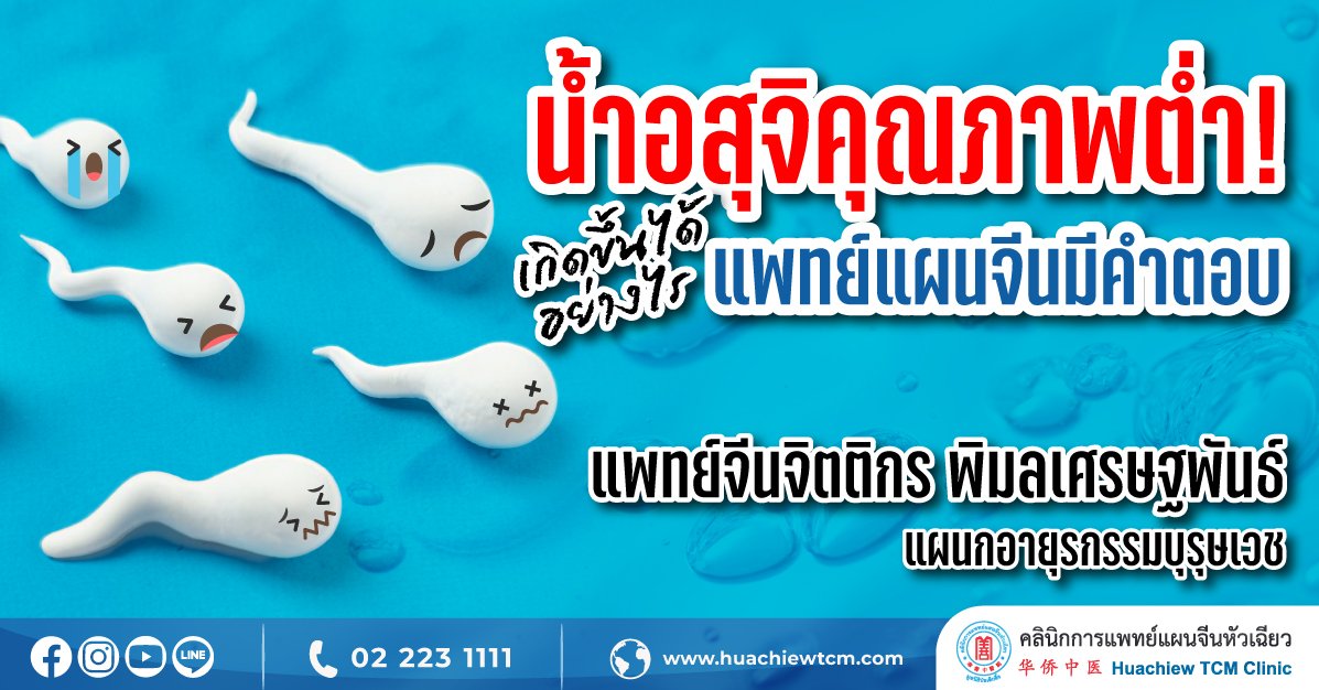 น้ำอสุจิคุณภาพต่ำ! เกิดขึ้นได้อย่างไร แพทย์แผนจีนมีคำตอบ น้ำอสุจิคุณภาพต่ำ! เกิดขึ้นได้อย่างไร แพทย์แผนจีนมีคำตอบ