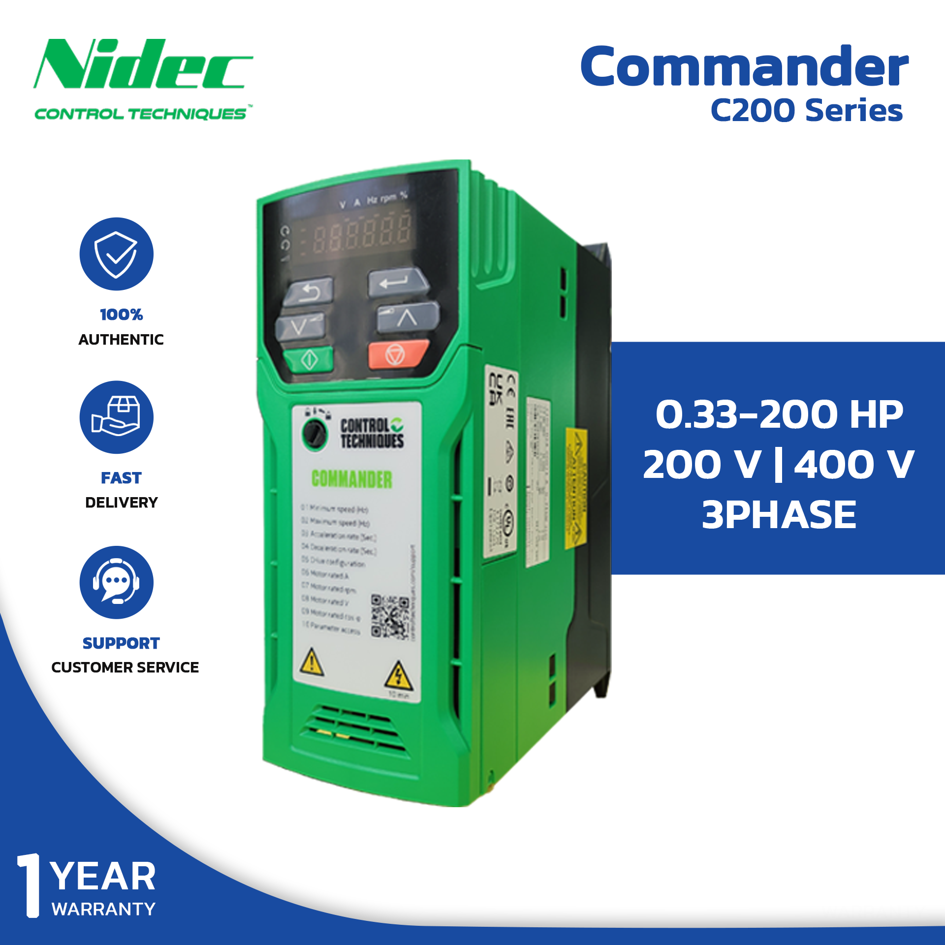 Inverter Nidec Commander C200 Series