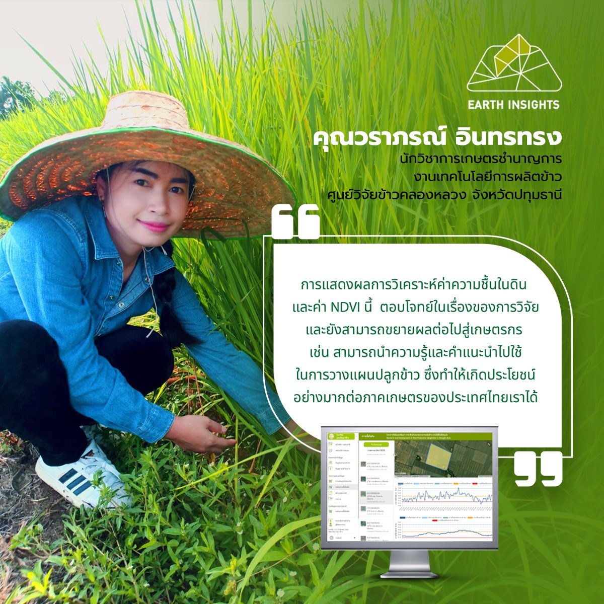 ความคิดเห็นของผู้ใช้งานจริง ระบบวิเคราะห์และแสดงผลข้อมูลของ Earth insights 